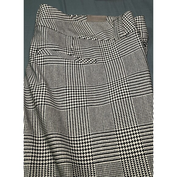 Torrid Black & White Plaid Trouser A-Line Flare Ponte Pant Plus Size 22 R - Picture 13 of 16